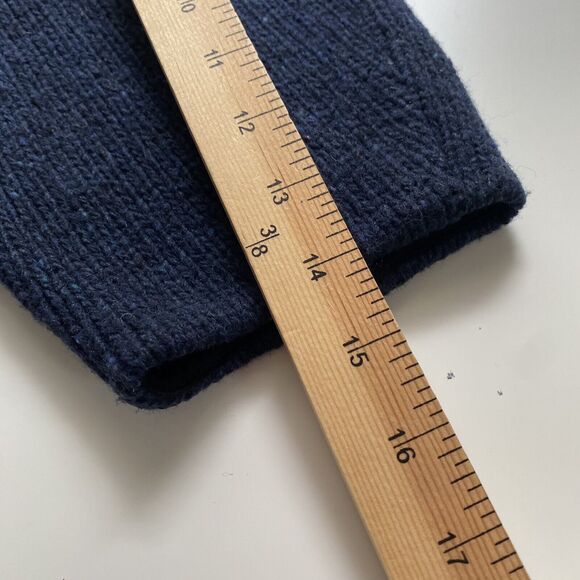 Wilfred Sweater Womens Medium Blue Italian Yarn 3/4 Length Sleeve Chunky Knit - Picture 5 of 8